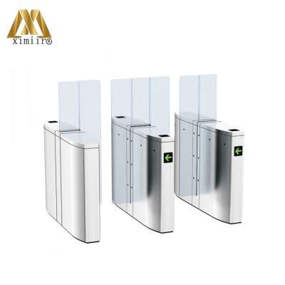 RS485 Stainless Steel Waist High Turnstiles Flap Barrier Gate for Subway Station Hoverport Tourism Sports Exhibition