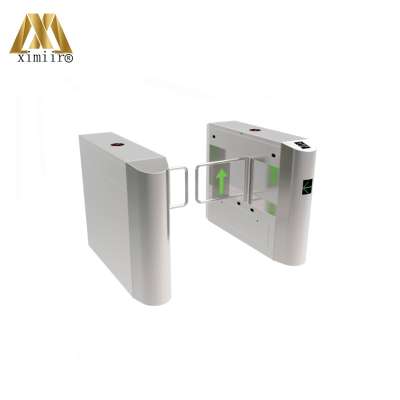 Automatic Pedestrian Access Control System High 304 Stainless Steel Flap Barrier Parking System Swing Turnstile