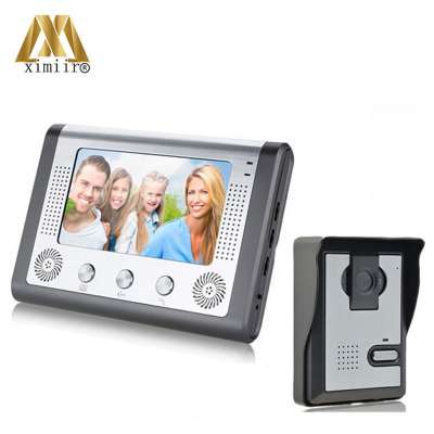 810MA11 hands-free CMOS wired wall mounting video doorphone intercom system 7 inch color video door phone in door access control