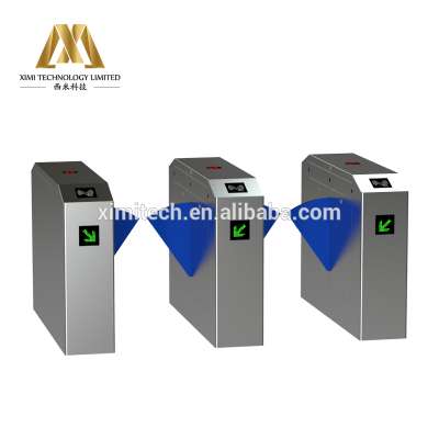 Good Quality 304 Stainless Steel Barrier Turnstile Access Control System Auto Bridge Flap Turnstile Optional Fingerprint Reader