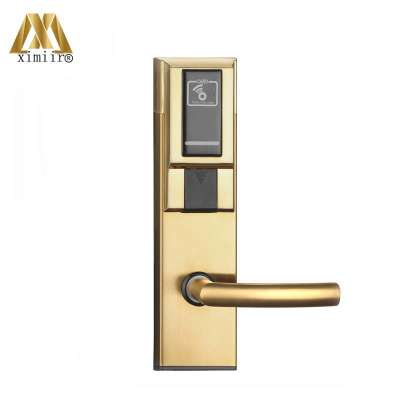 304 Stainsteel Smart Hotel Door Lock System Standalone Smart RFID M1 Card Door Lock System with Key