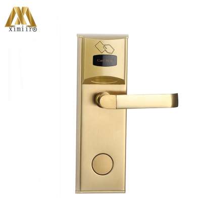 Smart Hotel Management Door Lock System Wireless RFID Card Keyless Door Lock with Key