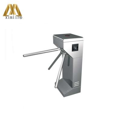 Factory Electric Semiautomatic Waist High Turnstiles Vertical 304 Stainless Steel Tripod Turnstile Barrier Gate